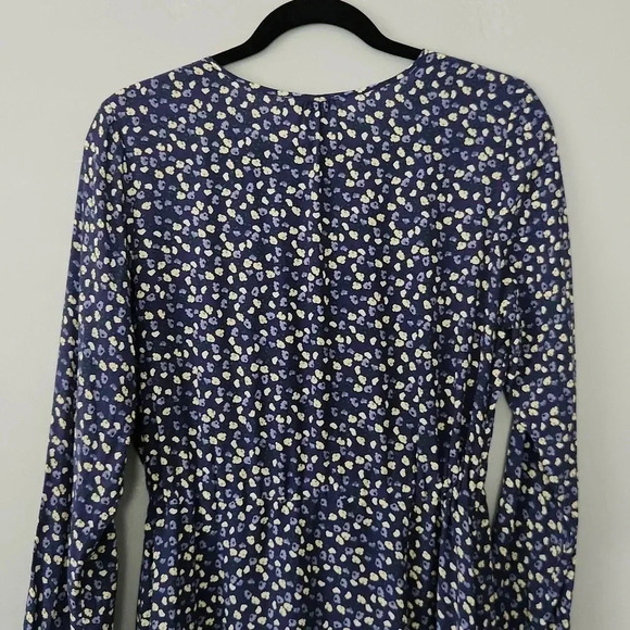 Rails Jade Ditsy Floral Midi Tie Waist Long Sleeve Dress sz Medium - Picture 10 of 12